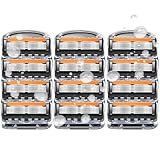 黑色マニュアルカミソリ 替え刃髭剃 ジレットフュージョンと互換性りひげをり り カミソリ替刃 換品 髭剃り カミソリ替刃 剃刀 替え刃 メンズカミソリ替刃 男性-12個入り