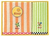 Sassy フェイス&ウォッシュタオルセット2P オレンジ