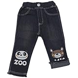 2018年 春物 ZOOMIC ズーミック ダメージデニム ロング丈パンツ ブラック◇80cm