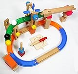 Kiumibaby トラック・プロペラ　玉転がし　積み木転がし　ビー玉積み木転がし 木のおもちゃ　パーツ46点 by KiumiBaby [並行輸入品]