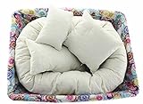 4 PC Newborn Photo Props Baby Photography Basket Filler Wheat Donut Posing Props Baby Pillow [並行輸入品]