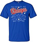MLBシカゴ・カブスチーム署名Tシャツ、XXL、ロイヤル