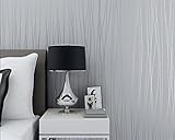 壁紙シール　3D立体壁紙　ストライプ模様　のりなしタイプ　おしゃれ　グレー