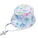 LUOEM 赤ちゃんキャップ　コットン動物柄帽子　子供日焼け防止ハット紐付き　Lサイズ