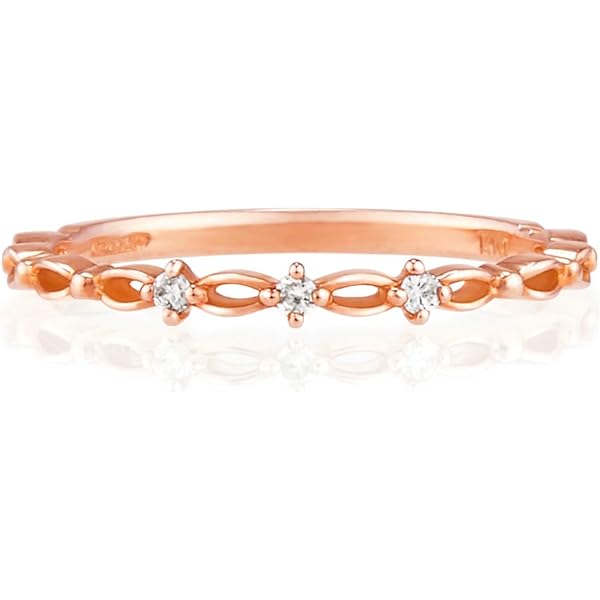 4℃ ハート キュービックジルコニア K10ピンクゴールドリング Amazon | 4℃ (ヨンドシー) ハート キュービックジルコニア K10ピンク