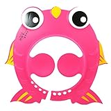 EOZY ベビー シャンプーハット シャワー防水帽 赤ちゃん用 耳のシールド付き 子供 キッズ洗髪 防水 サイズ調整可能 幼児用品 レッド