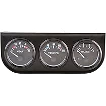Amazon.co.jp: MOTOR POWER 12V車 汎用 追加 3連 メーター パネル 電圧  