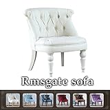 ラムズゲイトソファ 一人掛け ホワイト(合皮) PUレザー TO-RM1P3W…