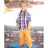 RUGGED BUTTS(ラゲッドバッツ）男の子用バレンシアオレンジストリート系カーゴパンツ 5years 5歳用　110cm-120cm コーデパンツ,長ズボン,ボトムス,出産祝いギフト,ラッフルバ