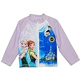 ☆★ディズニー【Disney】国内正規品★☆女の子UV加工ラッシュガードアナと雪の女王ジャケット80cm:90cm:95cm (95cm)