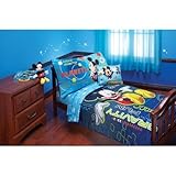 Baby, Childrens, Toddler 4 Piece Bedding Set (Mickey Mouse Zero Gravity) by "Disney,Marvel,Nickelode