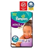 パンパースアクティブフィットおむつサイズ5+パックを運ぶ - 20おむつ (Pampers) (x6) - Pampers Active Fit Nappies Size 5+ Carry Pack 