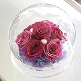 KOBE Flower smith ReiRi　送料無料 ボールポットプリザーブドフラワー アンティークパープル