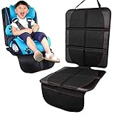 MHD 車保護シートカバー カーシートカバー チャイルドシートマット 座席保護 耐摩耗性 滑り止め 収納ポケット