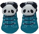 ツイン ベビーソックス パンダマスコット付 11-13cm スニーカー ターコイズ