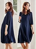 Angeliebe エンジェリーベ マタニティ ワンピース 授乳口付き シフォン バックシャン ワンピ 妊婦服 産前 産後 お宮参り S ～ M ネイビー 21928 21928201