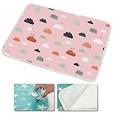 baby-mine (ベイビーマイン) 赤ちゃん 防水パッド 大きいサイズ オムツ替え 吐き戻し 対策 ベビー用品 漏れない 吸水 (小鳥柄)