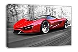 StunningレッドFerrari Concept carキャンバス壁アート 30" X 18" DP_2264