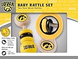 Iowa Hawkeyes Wooden Baby Rattle Set