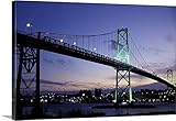 パトリック・J・壁プレミアムシックラップキャンバス壁アート印刷題名カナダ、Nova Scotia、Halifax。マクドナルドブリッジ 48" x 32" 2079816_24_48x32_none