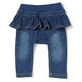 カットデニムフリルパンツ ブルー 70