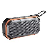 【最新型】KIYEDAM Bluetooth スピーカー IPX7防水 ポータブルスピーカー True Wireless Stereo機能 ワイヤレス Bluetooth 5.0 / 12時間連続再生 / 12W ブルートゥーススピーカー 防塵/内蔵マイク AUXケープル TFカード/軽量/ブラック（12ヶ月保証 (black) (orange)