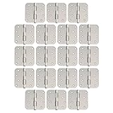 ラウンドコーナードアヒンジ4 x 4インチ5 / 8 "半径、サテンニッケル 18 Pack of Door Hinges シルバー 20-2572