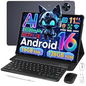 DOOGEE U11 Android 16 タブレット 11インチ 16GB+128GB+2TB拡張 8コアCPU Gemini AI Netflix Widevine L1