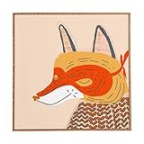 DENY Designs Mummysam Mr Fox Framed Wall Art Medium 20 x 20 [並行輸入品]
