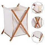 家庭用折りたたみ竹x-frame Laundry Hamper服ストレージバスケットBinバッグ