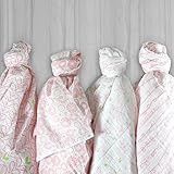 Magnolia Organics 4 Pack Swaddle Blankets ピンク BSB4P