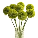 ラベンダーボール人工フェイクウェディング花、ブライダルブーケ、oksale ®人工シルク+プラスチックで花瓶Favorホームインテリアパーティー、ホーム、本屋、カフェストア グリーン