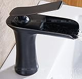 awxjx Washroomシンクミキサータップ銅WaterfallホワイトゴールドHot and Cold Wash Basinバスルームバスルーム