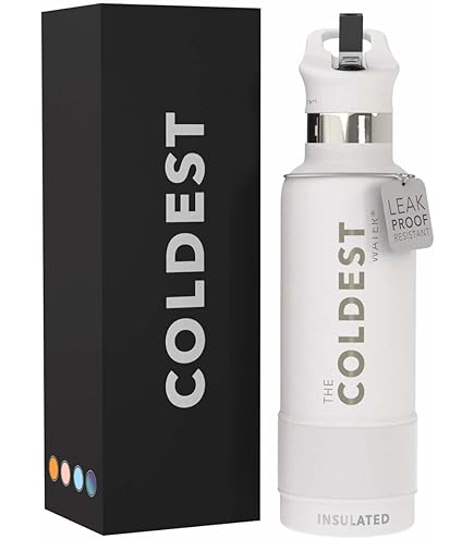 Amazon.co.jp: 最も冷たい断熱ウォーターボトル ハンドル蓋付き | 漏れ