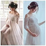 マタニティママドレスマタニティ記念写真 写真撮影 幸せの瞬間を記念に！ワンピース オフショルダー妊娠中 道具 記念写真