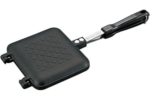 キャプテンスタッグ(CAPTAIN STAG) BBQ用 キャストアルミ ホットサンドトースター ホットサンドメーカー トーストメーカー ふっ素樹脂加工 【IH対応・直火用】