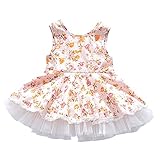 Cutelove 子供ドレス 花柄 ガールズ 女の子 綿 可愛い チュール 夏 キッズ ベビー おしゃれ ノースリーブ 素敵 ワンピース プリンセスドレス