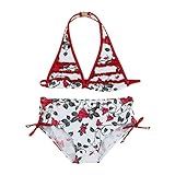 Zhhlaixing ファッション Girl Colorful Bikini 可愛い 2 Pieces Set 8-16 Years cra-9501#