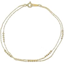 Amazon | [四葉のクローバー]18金 ブレスレット 18k K18