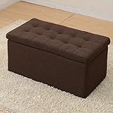 山善(YAMAZEN) 収納スツール兼オットマン(幅74) ブラウン(箱表記:ダークブラウン) FBS-D(DBR2)F