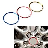 Eaglerich車のホイールハブカバートリムストリップ外観改造ハブキャップデコレーションサークルオートアクセサリー3DステッカーA-udiブルー