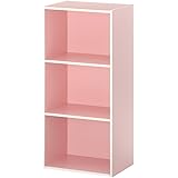 ぼん家具 カラーボックス マルチラック 木製 ラック 多目的ラック 収納箱 本棚 収納ケース 〔3段〕 ピンク