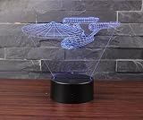 NHsunray 3D ランプ、 LED ビジュアル テーブルランプ 7色変更 タッチ式 ラ USB充電 誕生日プレゼント 創意プレゼント クリスマス ホーム 屋内 装飾 (スター　トレック　)