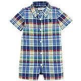 Ralph Lauren(ラルフローレン) タータンチェックシャツカバーオール/ショートオール 9M(6-9ヶ月)[並行輸入品]