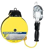 Voltec 07-00253 16/3 SJTW Metal Guard Worklight Retractable Reel, 35-Foot, Yellow & Black [並行輸入品]