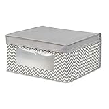 interDesign クローゼット 収納 衣装 ケース 蓋付き 箱 ボックス Chevron Mサイズトープ 04271EJ