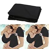 ベビースリング幼児キャリア柔らかい通気性ラップコットン授乳授乳カバー ブラック