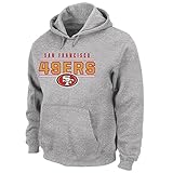 NFL San Francisco 49ersユニセックスポリヘザープルオーバーフーディ、heathergrey、4 x T