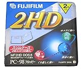 FUJIFILM 3.5インチフロッピーディスク 2HD PC-98フォーマット済 スリムケース入り2枚パック ブルー