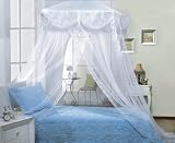 White four Corner Square Princess Bed Canopy By Sid [並行輸入品]